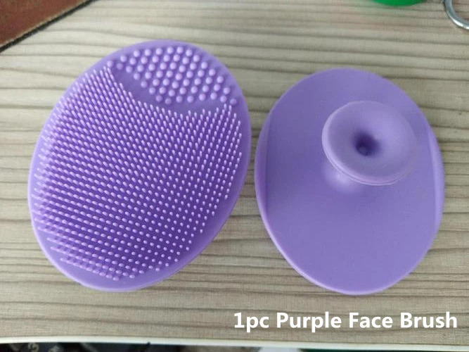 Purple Новое поступление силиконовая Косметическая моющая Подушечка Для лица отшелушивающая черная головка Мягкая глубокая очистка лица щетки щётка для очищения лица Инструменты - Цвет: Purple