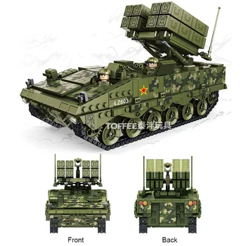 

Military Building Blocks Tank Missile Armored Car WW2 Army Weapon Soldier Action Figures Bricks Model Creative Toys for Boy Gift