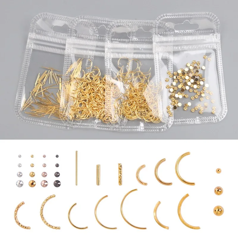 1 Pack Metal 3D Nail Art Decorations Charms Studs Bullion Line Beads Nails Accessories Rivet Nail Supplies For Professionals