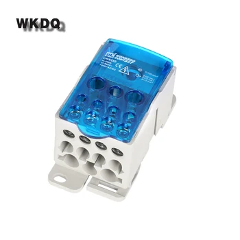 

UKK250A Din Rail Distribution Box One in several out Power Terminal Blocks Universal Electric Wire Connector Junction Box