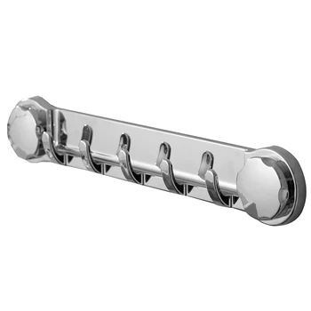 

5 Hooks Strong Suction Cup Sucker Rack Kitchen Bathroom Towel Hanger Strong Heavy Duty Adhesive Wall Hooks