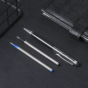 

5Pcs New Hot Practical 5 Pcs/lot Metal Pen Refill For Crystal Diamond Gel Pen Student Pen Rod Blue/Black Ink 11.2cm Length