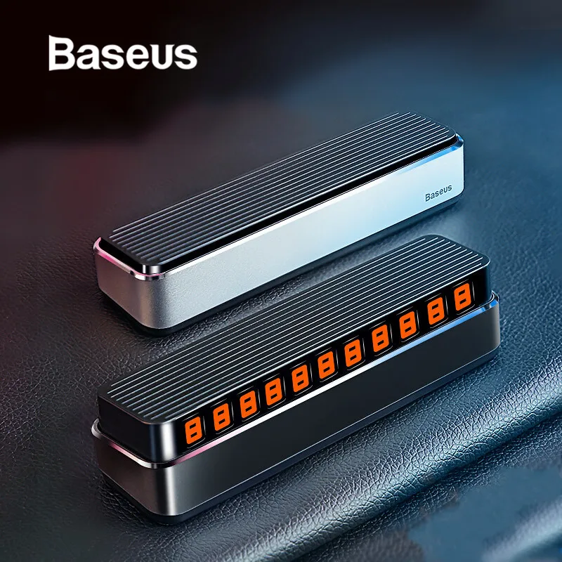 

Baseus Car Temporary Parking Card Telephone Number Holder Auto Park Mobile Phone Number Plate Car Numbers Stickers