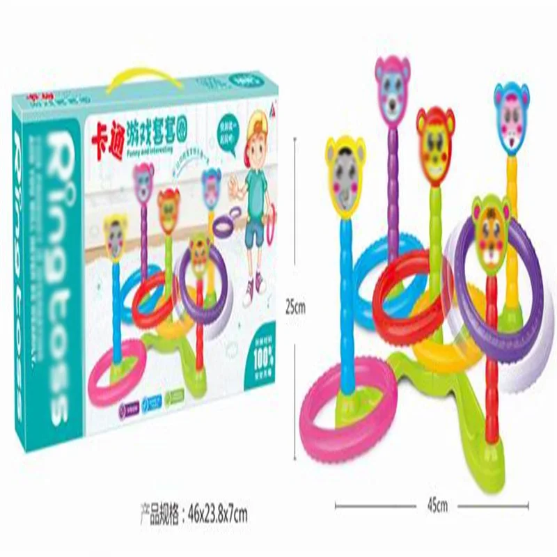 

Animal Ringtoss Kindergarten Activity Throw The Circle Game CHILDREN'S Toy Plastic Throwing Ring