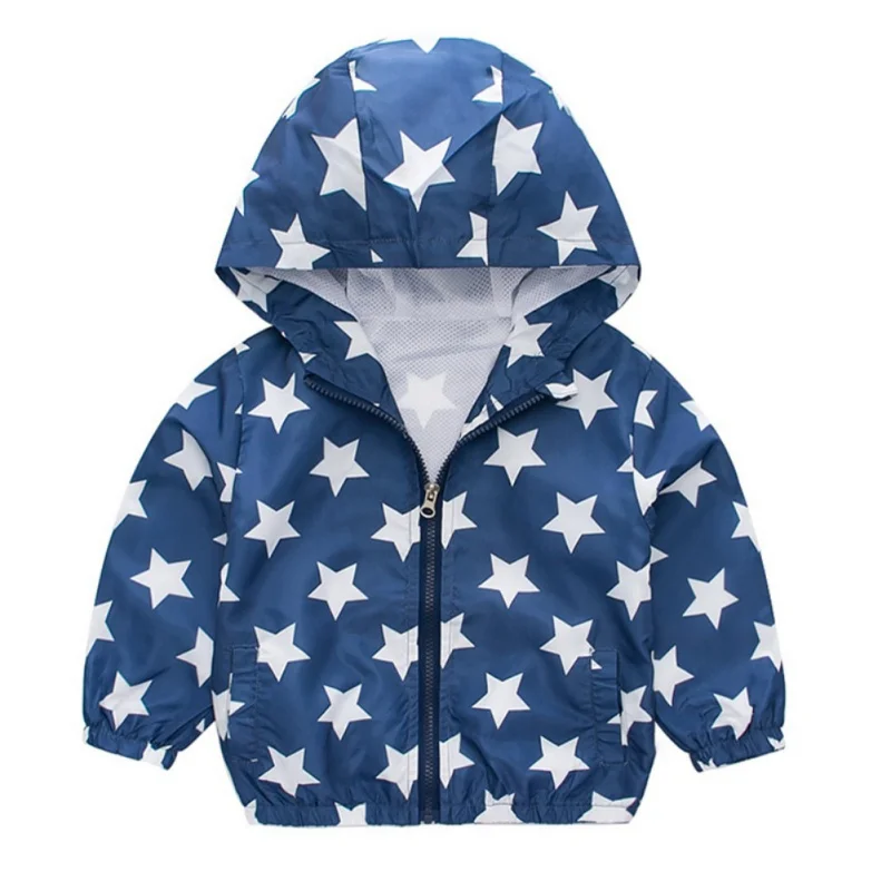 

Kids Clothes Boys Jackets Children Hooded Zipper Windbreaker Coat Fashion Print Jacket Infant Waterproof Hoodies For Girls