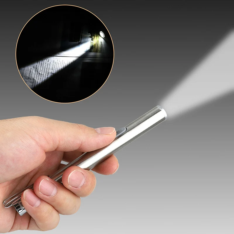 USB Rechargeable Medical Handy Pen Light Mini Nursing Flashlight LED Torch Lamp With Stainless Steel Clip Pocket Led | Освещение