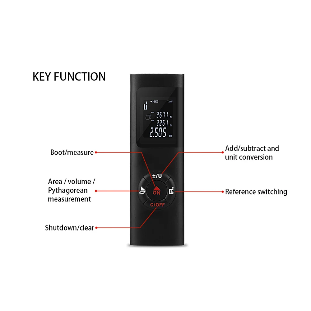 40 м умный ручной дальномер цифровой мини измеритель расстояния Портативный usb зарядка электронное устройство измерения пространства