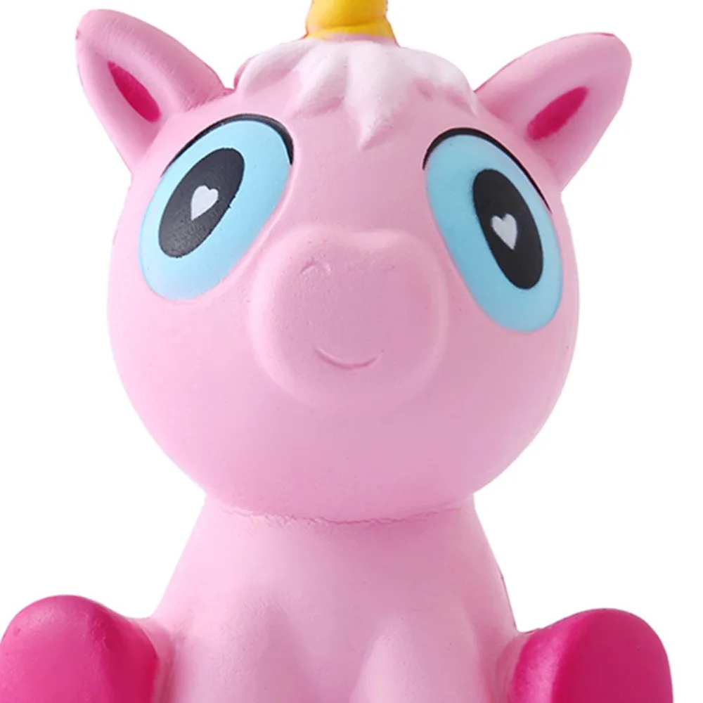 Забавные мягкие игрушки Smile Horse Unicorn Teeth squishies медленный рост мягкий сжимающий милый телефон ремешок с подвеской подарок игрушки для снятия стресса