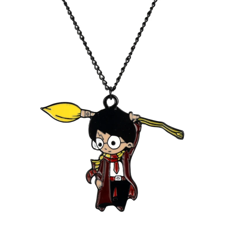 

Retail 1PC Quidditch Racing Broom Broomstick Necklace Nimbus 2000 Necklace Charm Statement Necklace Men Women Gifts