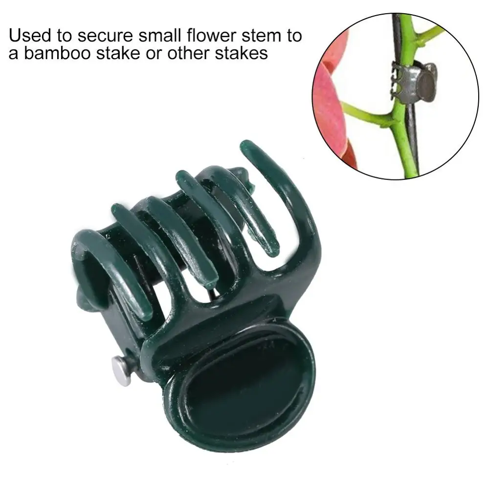 Plastic Plant Supports Plant Clips Plastic Plant Clips Plant Stem Support 100PCS Mini Plant Clips Garden Flower Plant Support for Orchid Daisy Stems support flower to grow in good condition