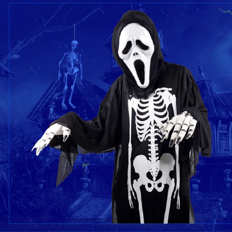 Tanio Kostium na Halloween czaszka ubrania