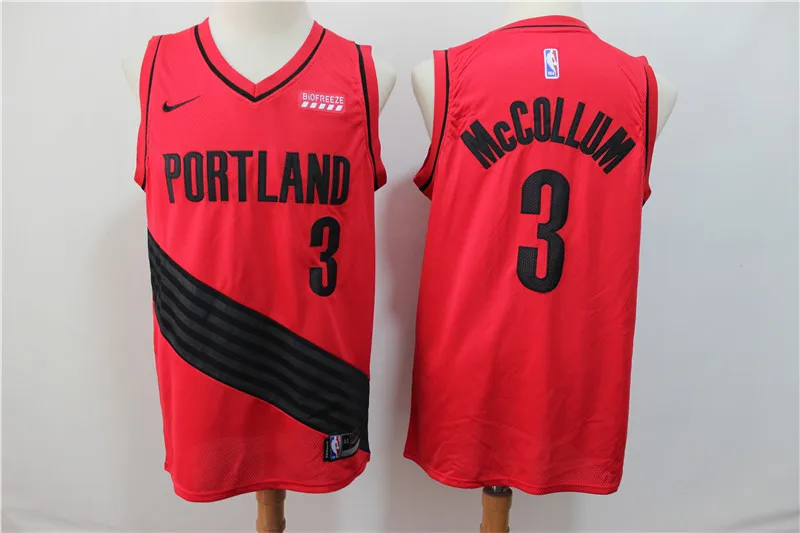 MEN Сезон Мужской baskeball Портленд#0 Damian Lillard#3 c. J. McCollum Майки - Цвет: MEN