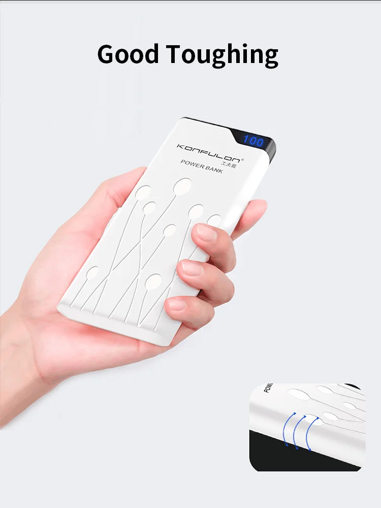 Power Bank10000mAh Светодиодный дисплей Портативный внешний аккумулятор для