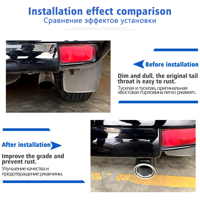 1Pcs η ƿ   ÷  ̳  90mm ƿ Q7 Retroftting Tailpipe Ʃ ڵ ׼