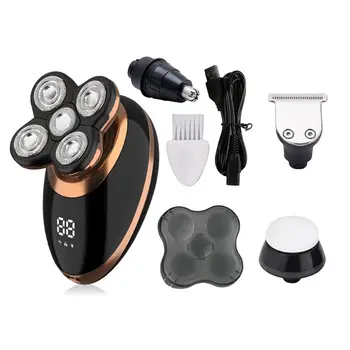 

Multifunctional 4-in-1 Intelligent Digital Display Men Shaving Head Machine 5-head Electric Shaver Rechargeable Razor