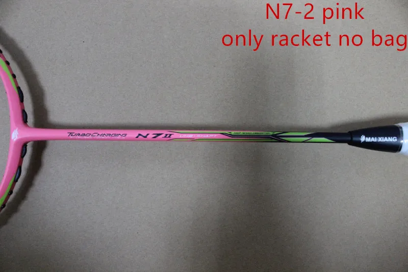 pink no bag N7-2 ракетки для бадминтона nano carbon высокое качество N7II ракетка для бадминтона - Color: pink no bag