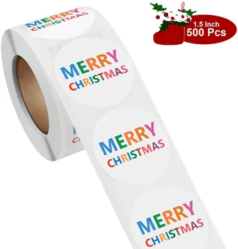 

500pcs multicolor Merry Christmas stickers seal labels for Party Wedding Gift Family Decor Scrapbooking Stationery Paper Sticker