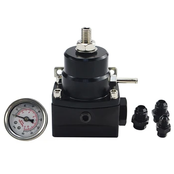 

SHENGTU An8 High Pressure Fuel Regulator W/ Boost -8An 8/8/6 Efi Fuel Pressure Regulator With Gauge Wlr7855