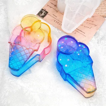 

SNASAN Storage box Ice Cream Shape Resin Silicone Mould Jewelry Making DIY Tool UV Epoxy Resin Box Silicone Mold