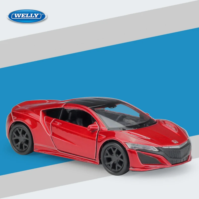 Литая модель Welly Honda Acura NSX в масштабе 1:36 игрушка с отворотом образовательная