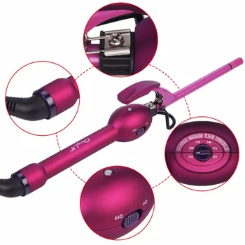 

New Curling Iron Curling Wand Tourmaline Ceramic Barrel Hair Curler Hot Tools Beach Wave Curl for Long Hair Salon Home