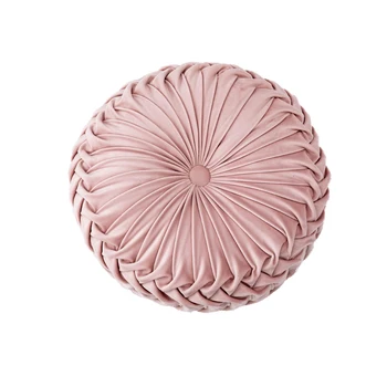 

38x10cm Solid Color Durable Gift Support Sofa Plush Pillow Round Soft Pumpkin Cushion Chair Pads Pastoral Style Home Car
