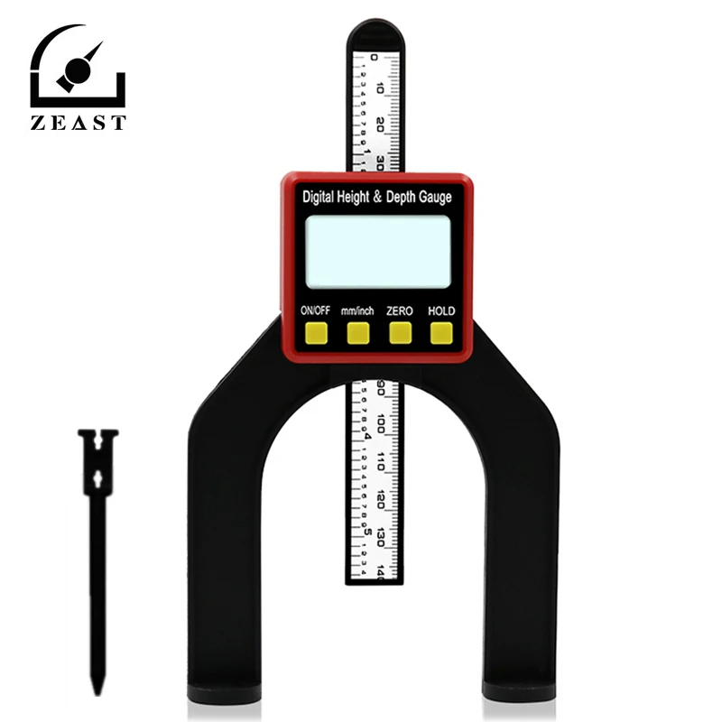 

ZEAST 0-80mm LCD Digital Height Depth Counting Depth Gauge Woodworking Depth Gauge Altimeter Woodworking Ruler Digital Caliper