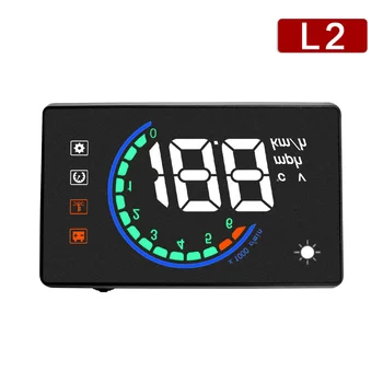 

L2 HUD Car Head-Up Display OBD2 3.5 Inch Overspeed Warning Alarm System Auto Electronic Voltage Alarm
