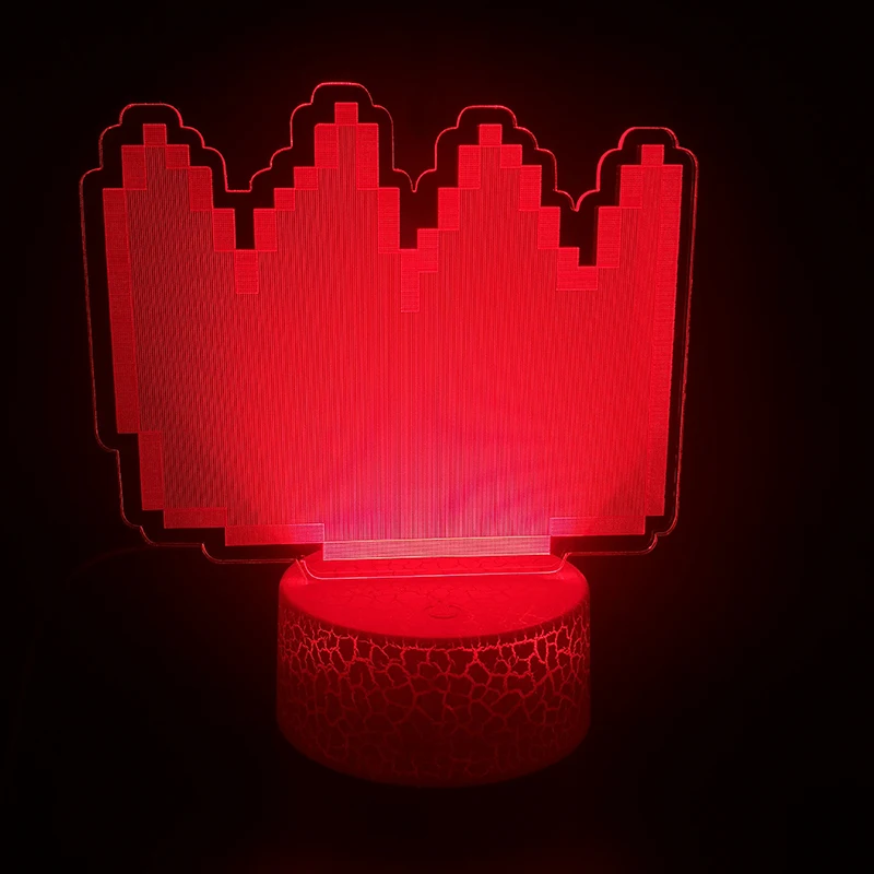 3d лампа Crown милый подарок для ребенка светильник с будильником основа
