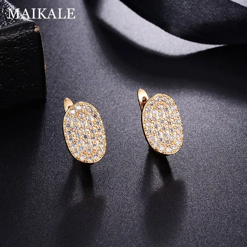 MAIKALE, круглые серьги, покрытые золотом, серебром, белым, высокое качество, кубический цирконий, новые простые корейские серьги для женщин, подарок другу