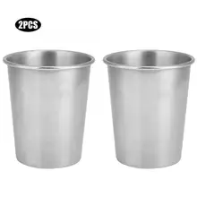 2 шт., чашки из нержавеющей стали, многофункциональные, для вина, пива, кофе, чашки для виски, молока, кружки, портативные, для путешествий, кемпинга, чашки, 230 мл
