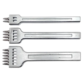 

DIY Leather Tool 4Mm Set Row Punch / Belt Punch Round Punch / Diamond Hand Punch Leather Stitching Punching Tool