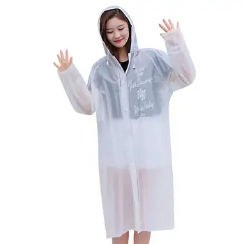 

Outdoor Raincoat Fashion Printed Raincoat Cycling Waterproof Raincoat Travel Adults Rainwear (White)
