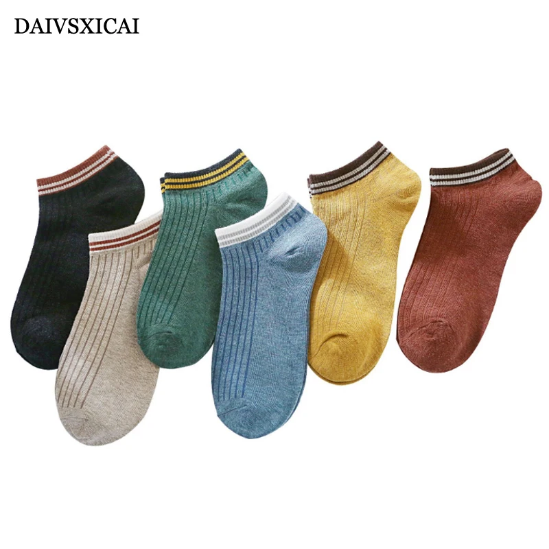 5 пара/лот = 10 шт., летние женские короткие носки с двумя полосками, модные Хлопковые женские носки-лодочки в полоску