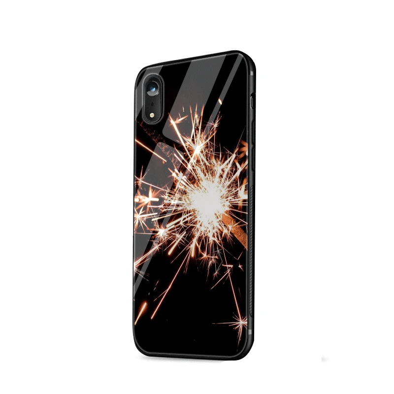 Стеклянный чехол для телефона чехол для iPhone 5 5S SE 6 6s 7 8 Plus X XS XR Max защитная оболочка фейерверк - Цвет: G7