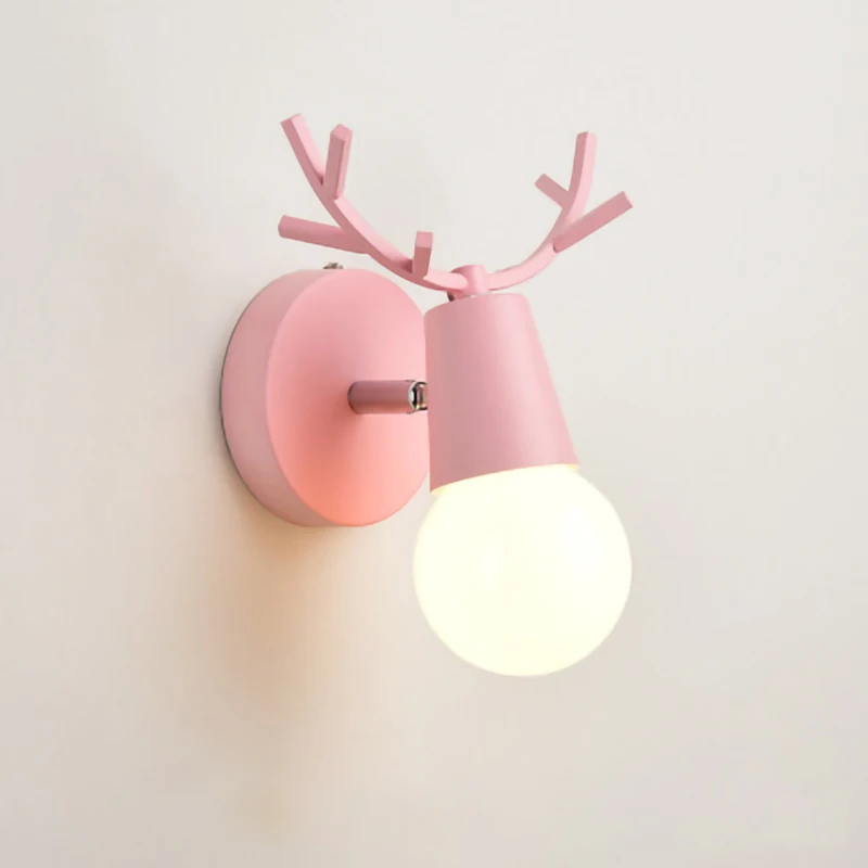 bathroom wall light fixtures Nordic Creativity antlers LED wall lamp modern indoor bedroom bedside living room lighting sconce corridor stairs light fixture bedside wall lights Wall Lamps