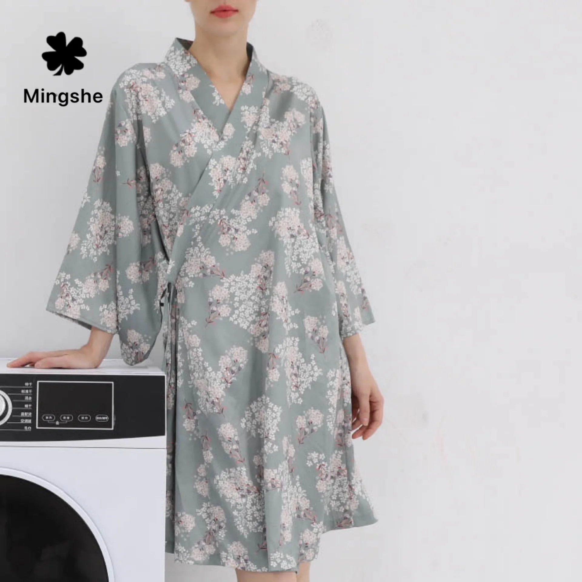 

MS Chinese style seven-point sleeve sweet Hanfu pajamas Japanese nightgown ice silk home service sexy pajamas, sleep pajamas hot