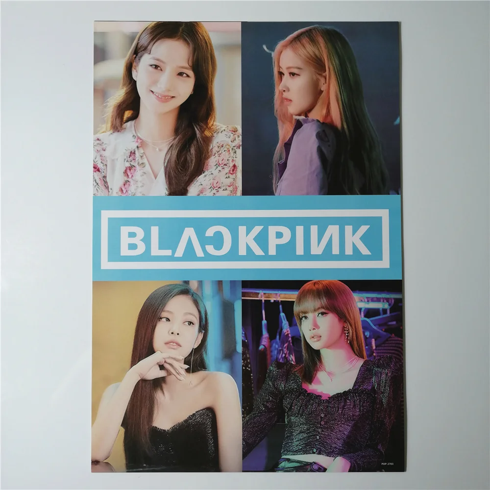 8*(42x29 см) новые черно-розовые плакаты наклейки на стену подарок kpop корейские девушки JISOO Роза Дженни Лиза