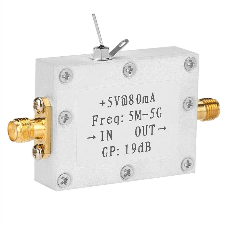 AMS-5M-5GHz широкополосный Радиочастотный усилитель сигнала широкополосный модуль 19DBm на 2 ГГц низкий уровень шума приемник усиления