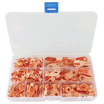 

185X Copper Tube Terminals Battery Welding Cable Lug Ring Crimp Connectors Kit