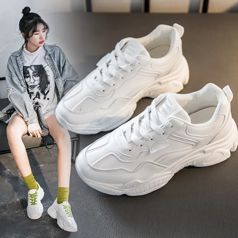 

Dad WOMEN'S Shoes 2020 New Style Spring White Shoes Subnet Red Fire Korean-style Versatile INS Athletic Shoes Trendy Shoes D05