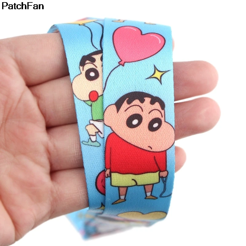 20 шт./лот A2506 Patchfan Аниме Crayon Shin-chan шейные ремешки для безопасности отрыва для мобильного телефона USB ID держатель ключа