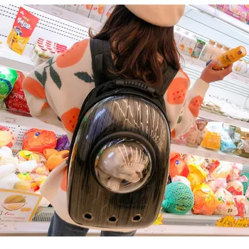 

2020 Large Capacity Pet Cat Carrier Double Shoulder Bag Breathable Space Transparent Dog Transport Waterproof Travel Backpack