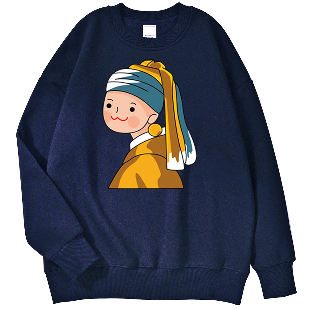 

Street Fashion Girly Pattern Sweatshirts Simple Cartoon Image Streetwear Tracksuits Harajuku Custom Solid Color Sweatshirts Men