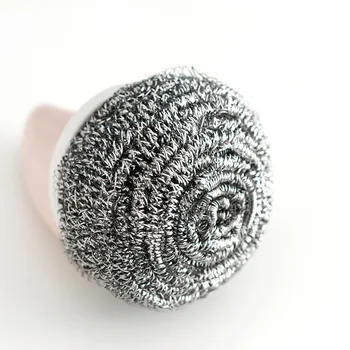 

Creative shark with handle cleaning brush sanitary pot brush steel ball cleaning ball stainless steel wire ball pot