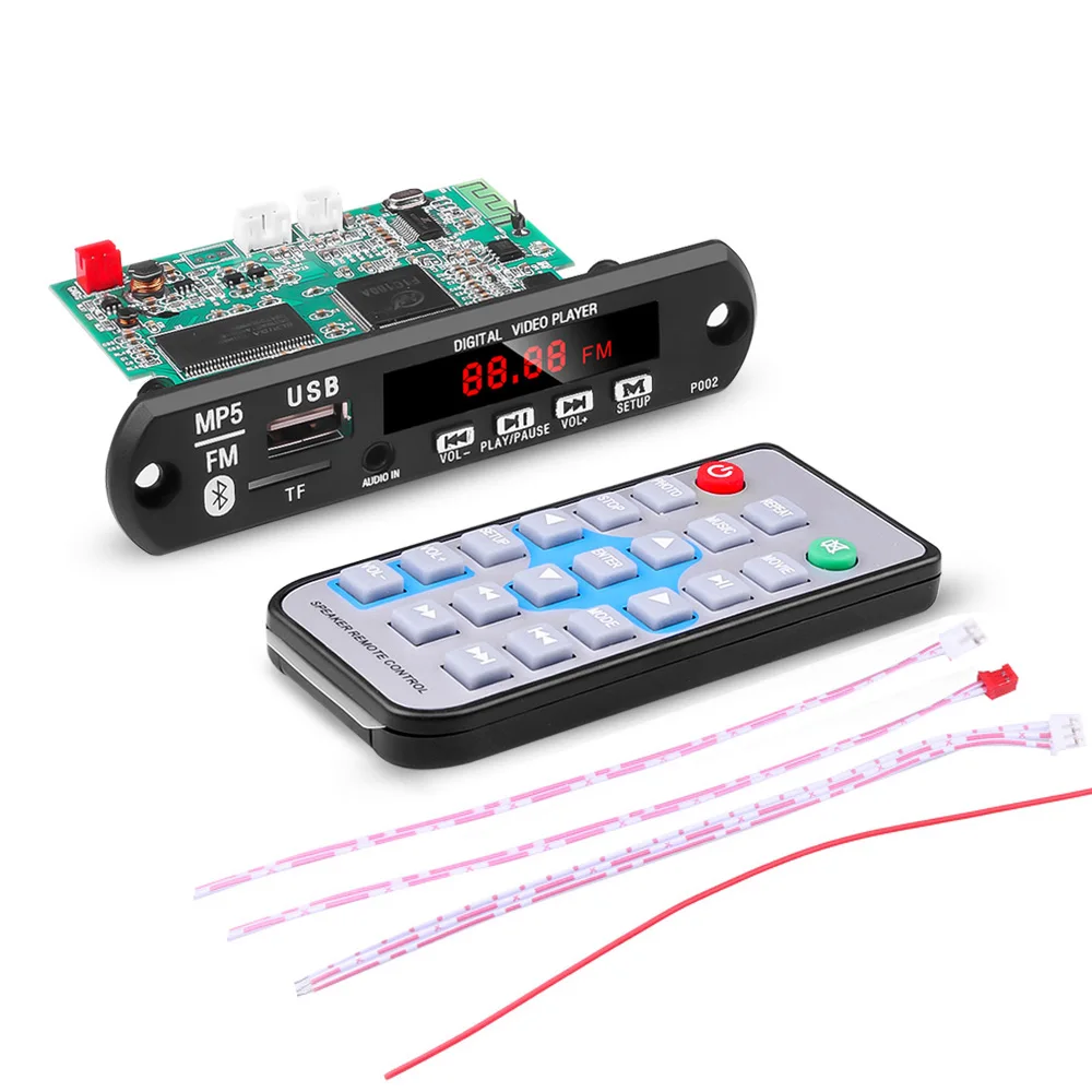 Bluetooth MP5 видео/аудио автомобильный декодер плата Поддержка USB TF MP3 WAV без потерь декодирование Diy автомобильный комплект электронный модуль платы блока программного управления