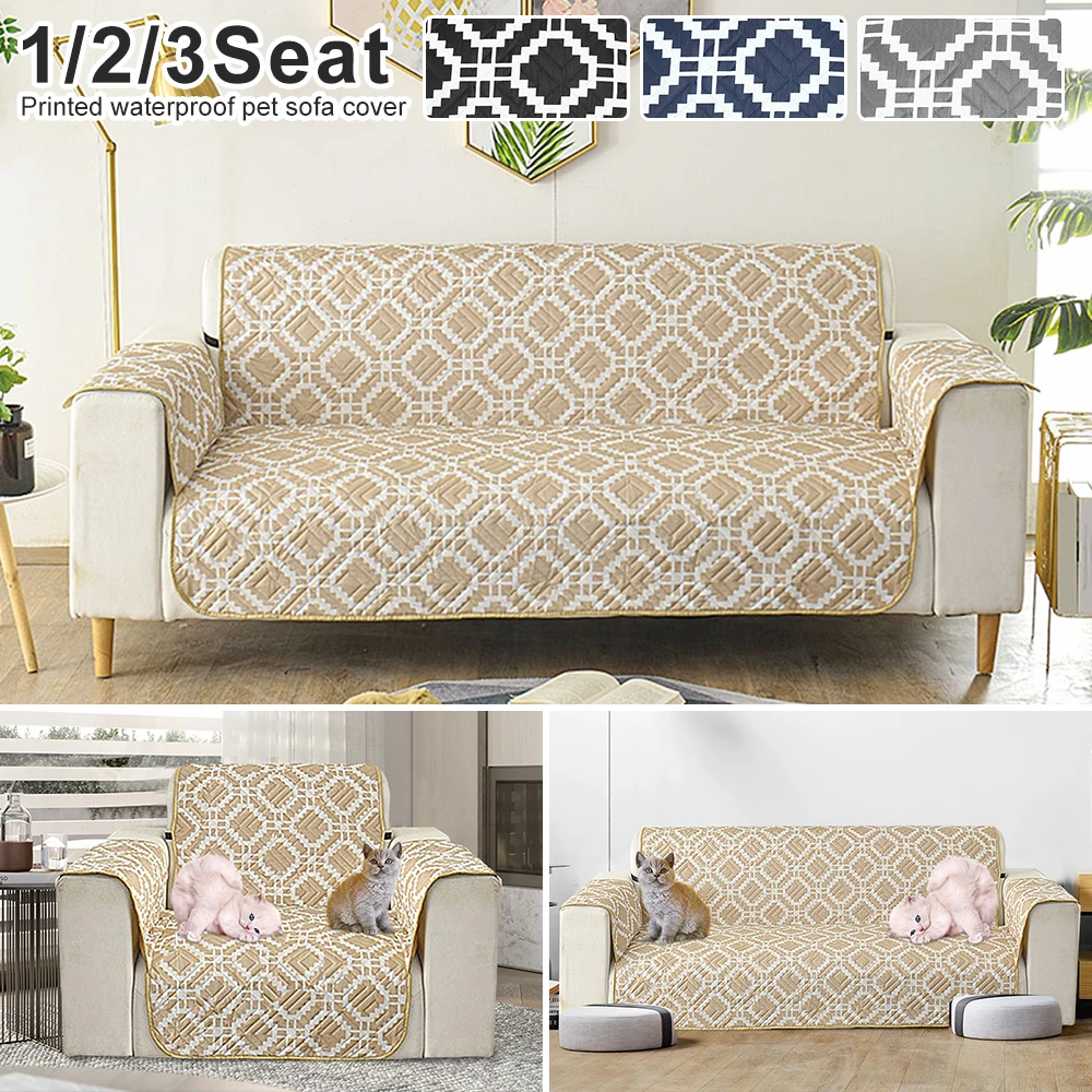 Printed Waterproof Pet Sofa Cover Stretch Slipcovers Sofa Cover for Living Room Sofa Cover Dust Cover Single / Two / Three Seat