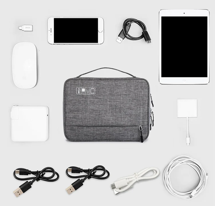 Портативная сумка для путешествий с цифровым кабелем, IPAD Drive, электронные гаджеты, сумка-Органайзер, шнур питания, зарядное устройство, чемодан для гарнитуры, аксессуары