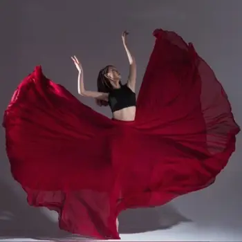 

Classical Dancing Dress Women's Elegant Xinjiang Dance Costume Longuette Big Skirt Modern Ballet Exercise Clothing Mesh Dress