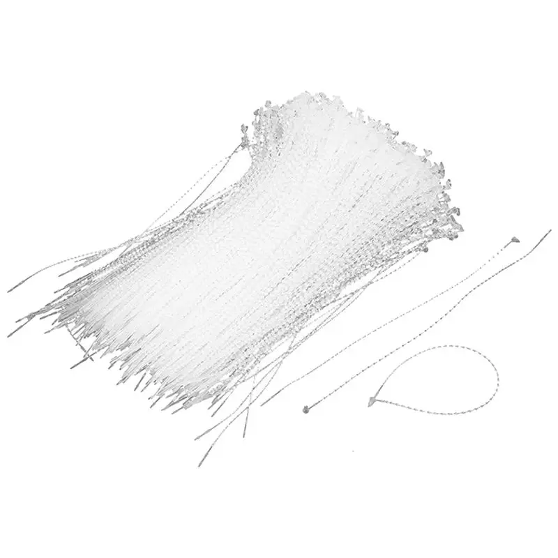 

Plastic Packing Fasten String Cable Cord Loop Tie 18cm 1000pcs Transparent color